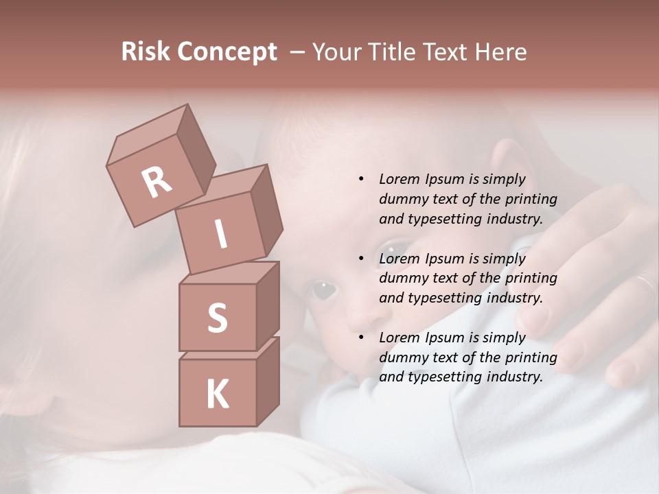 Beautiful Baby Of Three Months Old In His Mothers Hands. PowerPoint Template