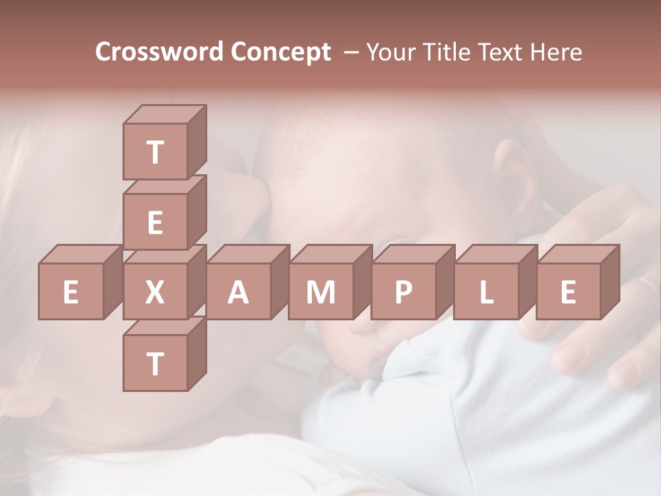 Beautiful Baby Of Three Months Old In His Mothers Hands. PowerPoint Template