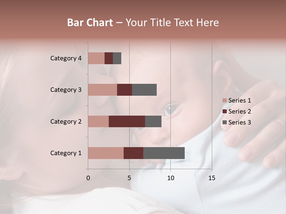 Beautiful Baby Of Three Months Old In His Mothers Hands. PowerPoint Template