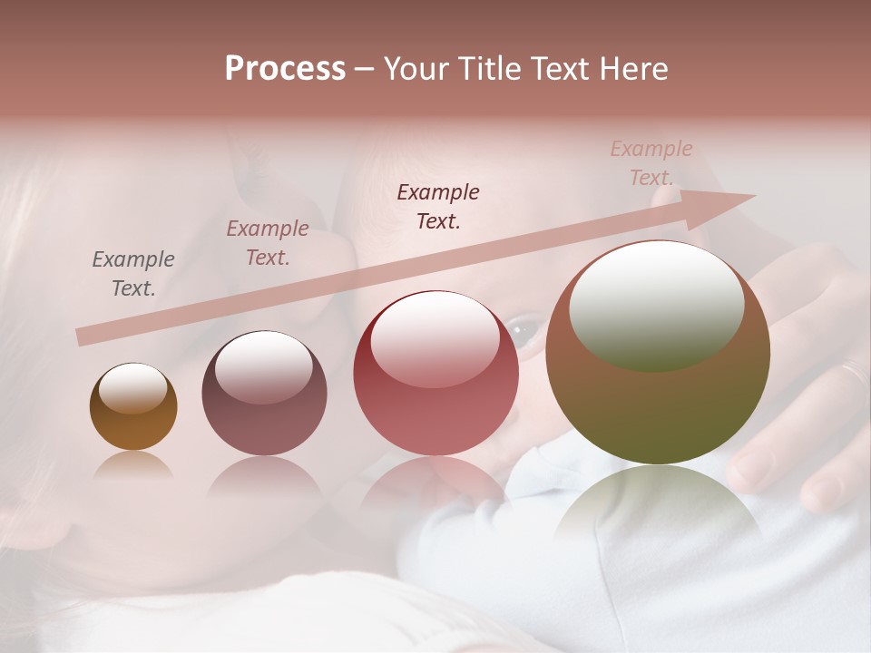 Beautiful Baby Of Three Months Old In His Mothers Hands. PowerPoint Template