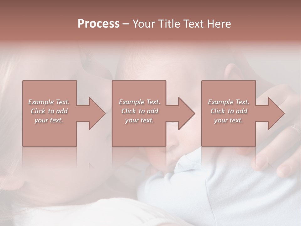 Beautiful Baby Of Three Months Old In His Mothers Hands. PowerPoint Template