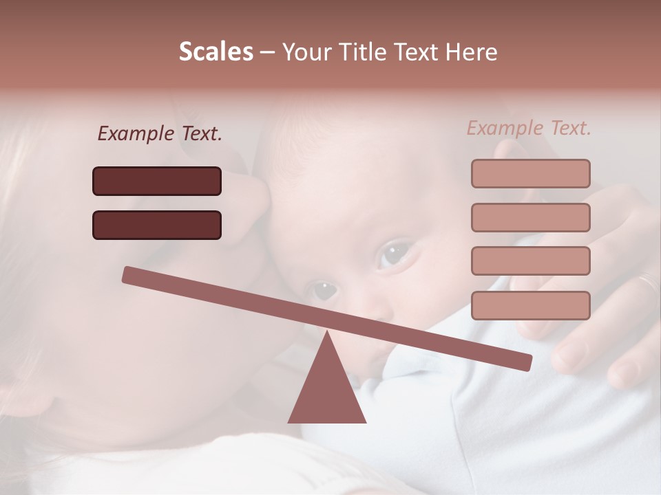 Beautiful Baby Of Three Months Old In His Mothers Hands. PowerPoint Template