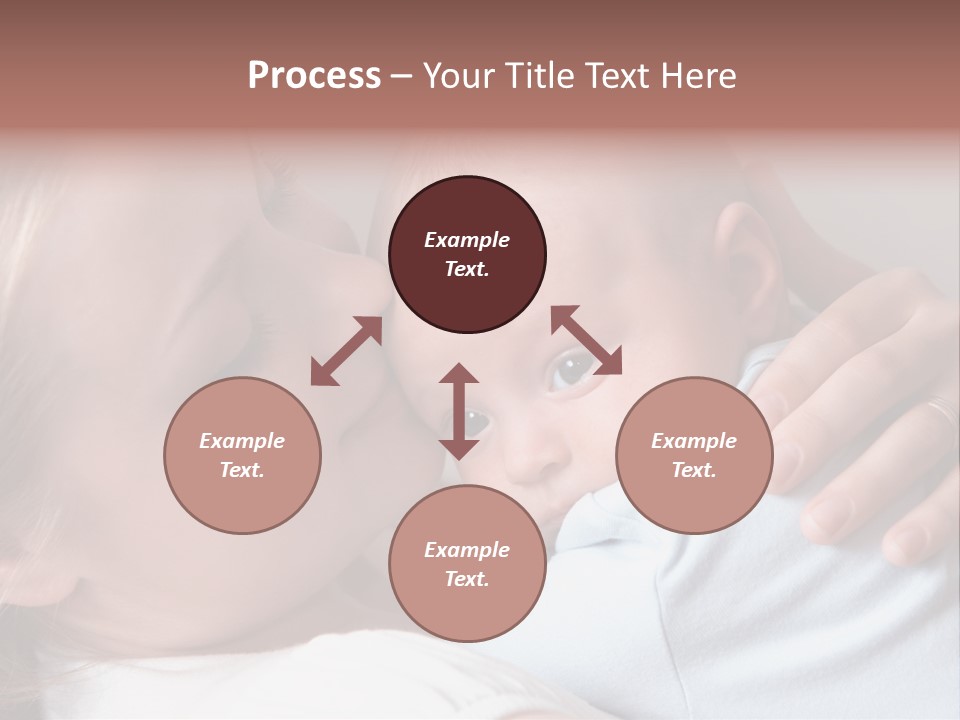Beautiful Baby Of Three Months Old In His Mothers Hands. PowerPoint Template