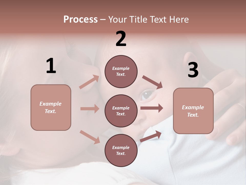 Beautiful Baby Of Three Months Old In His Mothers Hands. PowerPoint Template
