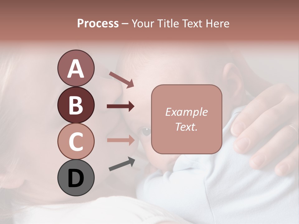 Beautiful Baby Of Three Months Old In His Mothers Hands. PowerPoint Template