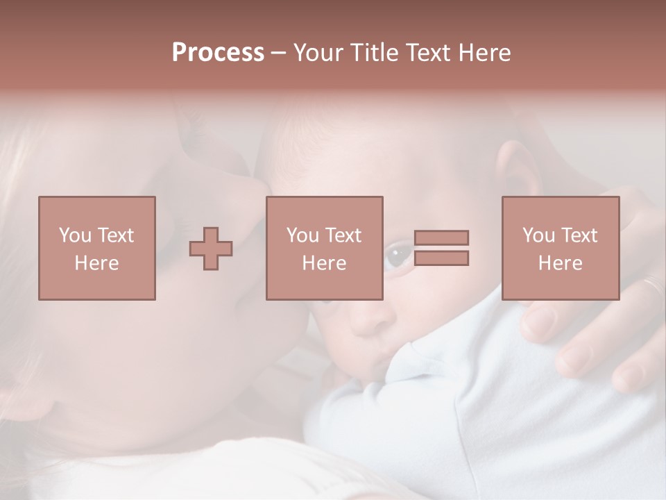 Beautiful Baby Of Three Months Old In His Mothers Hands. PowerPoint Template