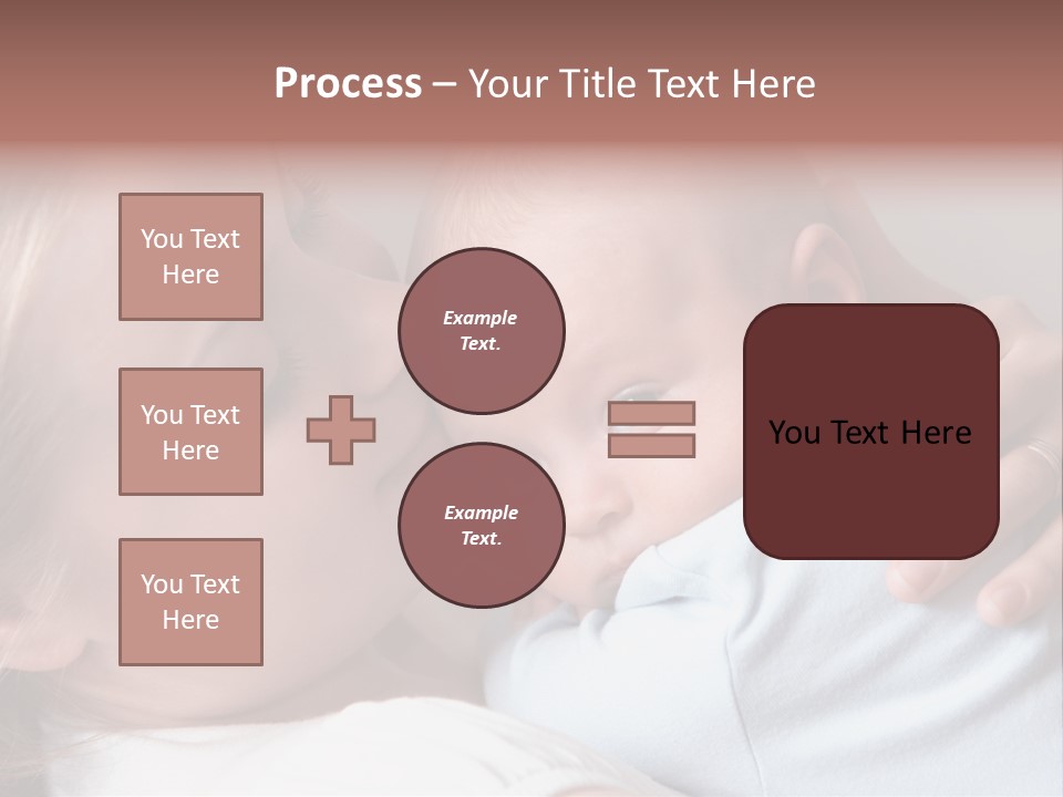 Beautiful Baby Of Three Months Old In His Mothers Hands. PowerPoint Template
