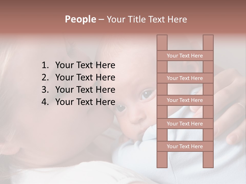 Beautiful Baby Of Three Months Old In His Mothers Hands. PowerPoint Template