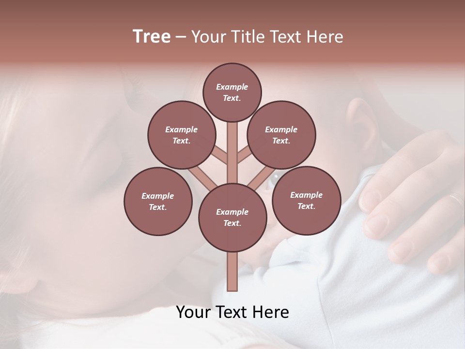 Beautiful Baby Of Three Months Old In His Mothers Hands. PowerPoint Template