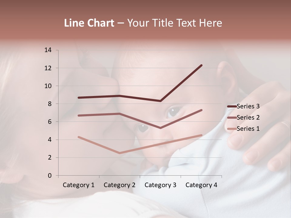 Beautiful Baby Of Three Months Old In His Mothers Hands. PowerPoint Template