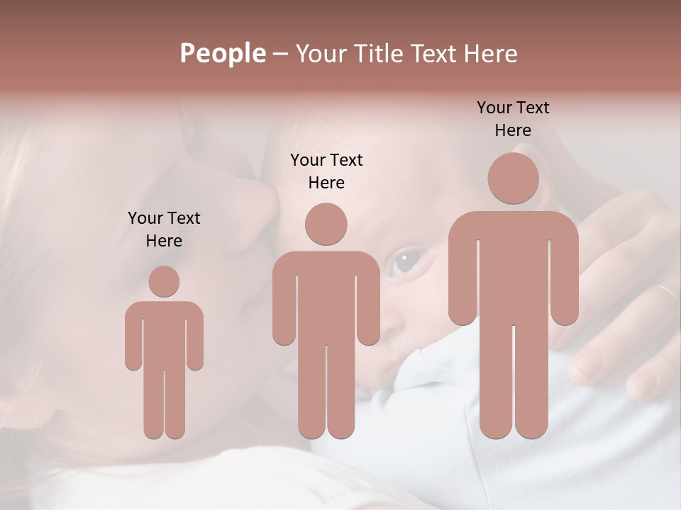 Beautiful Baby Of Three Months Old In His Mothers Hands. PowerPoint Template