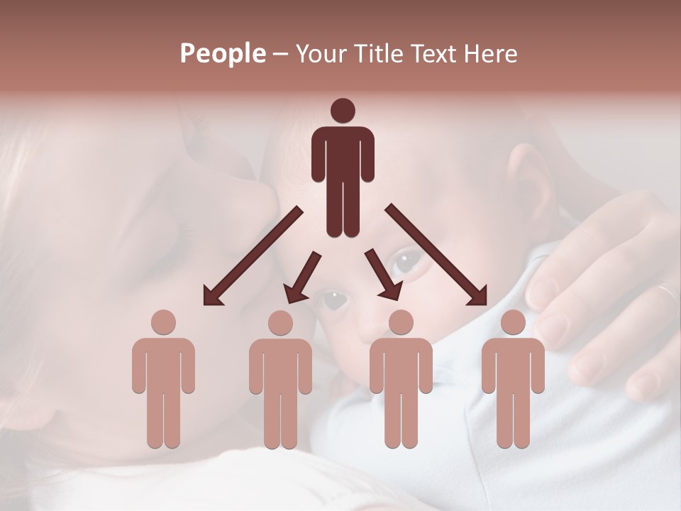 Beautiful Baby Of Three Months Old In His Mothers Hands. PowerPoint Template