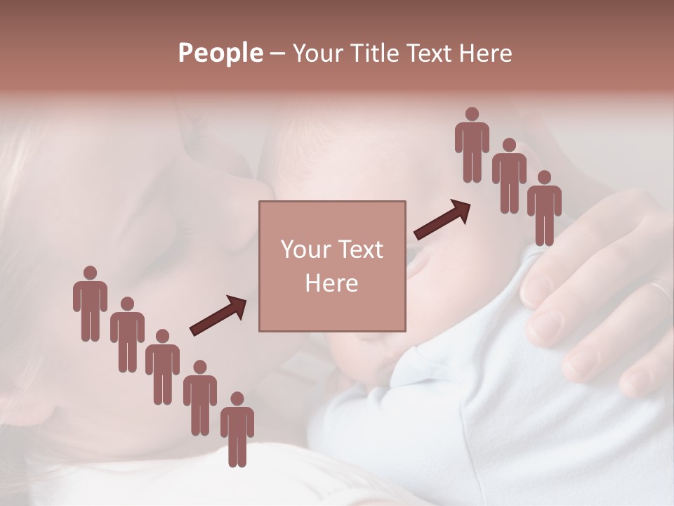 Beautiful Baby Of Three Months Old In His Mothers Hands. PowerPoint Template