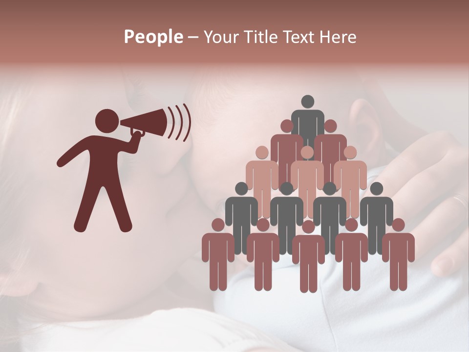 Beautiful Baby Of Three Months Old In His Mothers Hands. PowerPoint Template