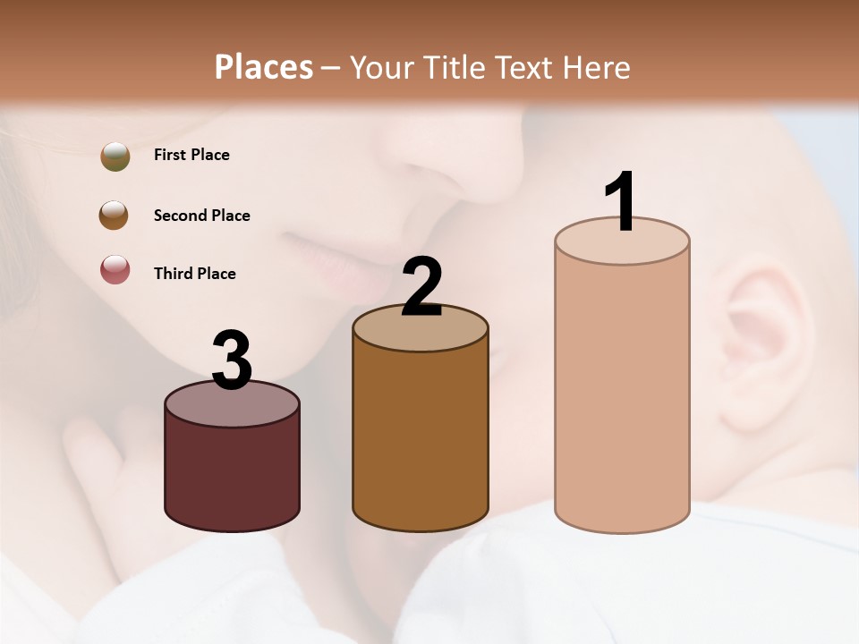 Beautiful Baby Of Three Months Old In His Mothers Hands. PowerPoint Template