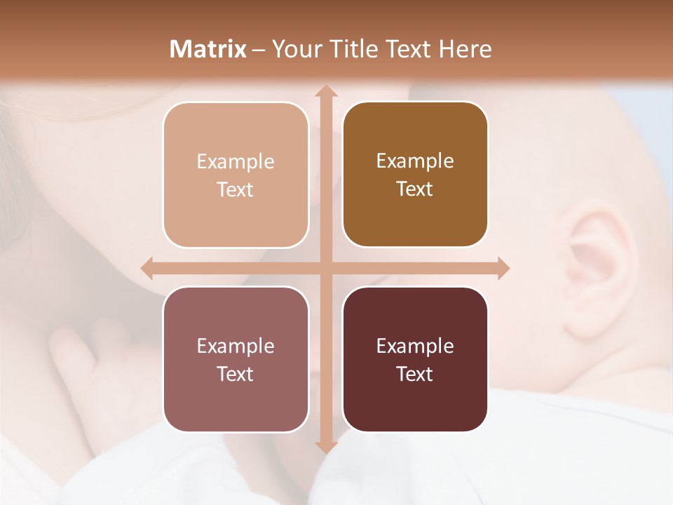 Beautiful Baby Of Three Months Old In His Mothers Hands. PowerPoint Template