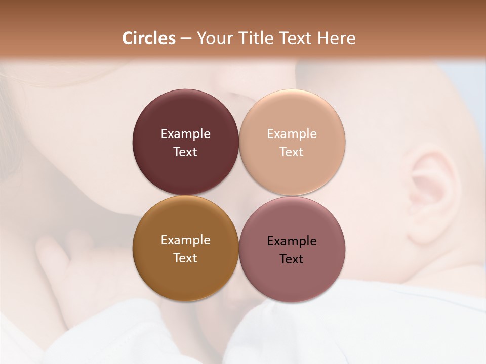 Beautiful Baby Of Three Months Old In His Mothers Hands. PowerPoint Template