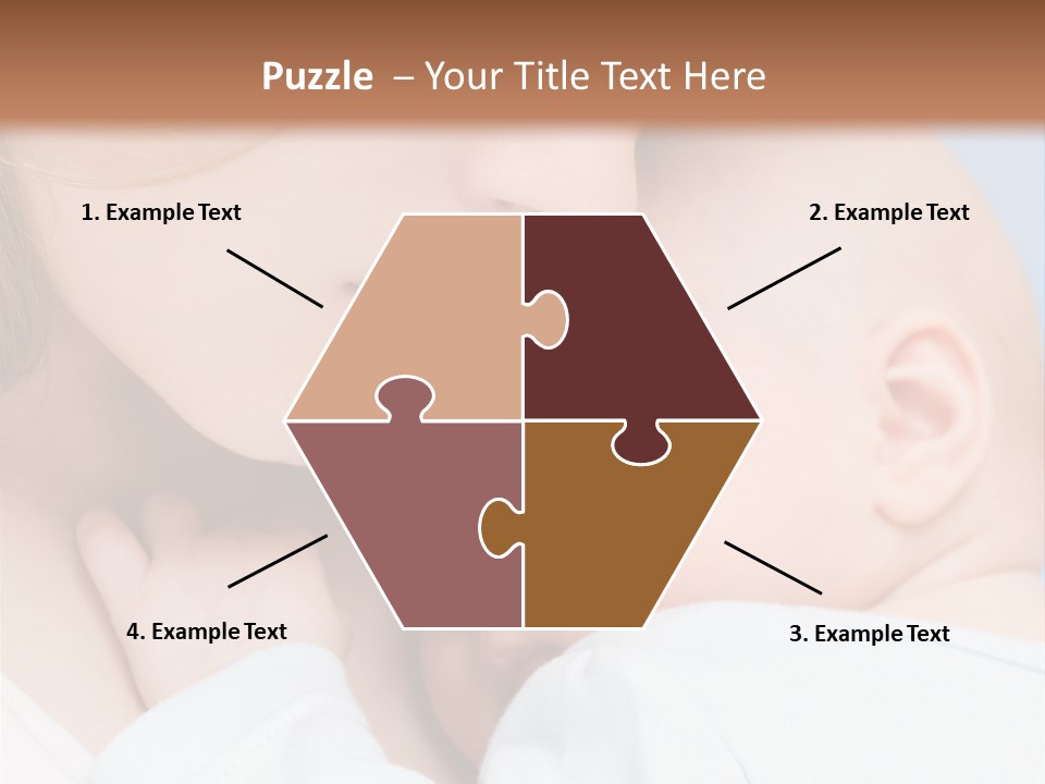 Beautiful Baby Of Three Months Old In His Mothers Hands. PowerPoint Template