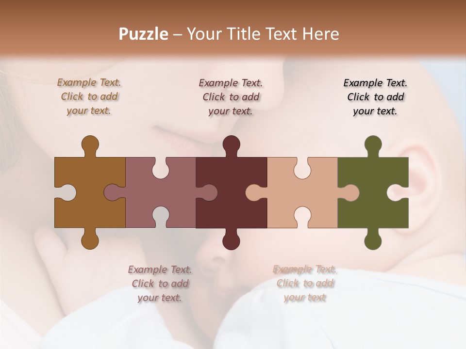 Beautiful Baby Of Three Months Old In His Mothers Hands. PowerPoint Template