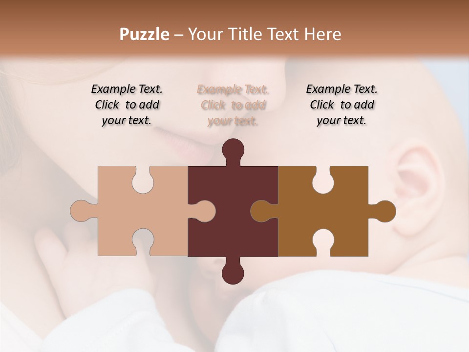 Beautiful Baby Of Three Months Old In His Mothers Hands. PowerPoint Template