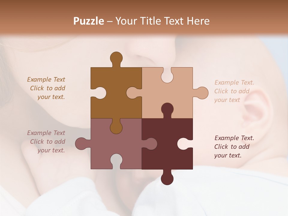 Beautiful Baby Of Three Months Old In His Mothers Hands. PowerPoint Template