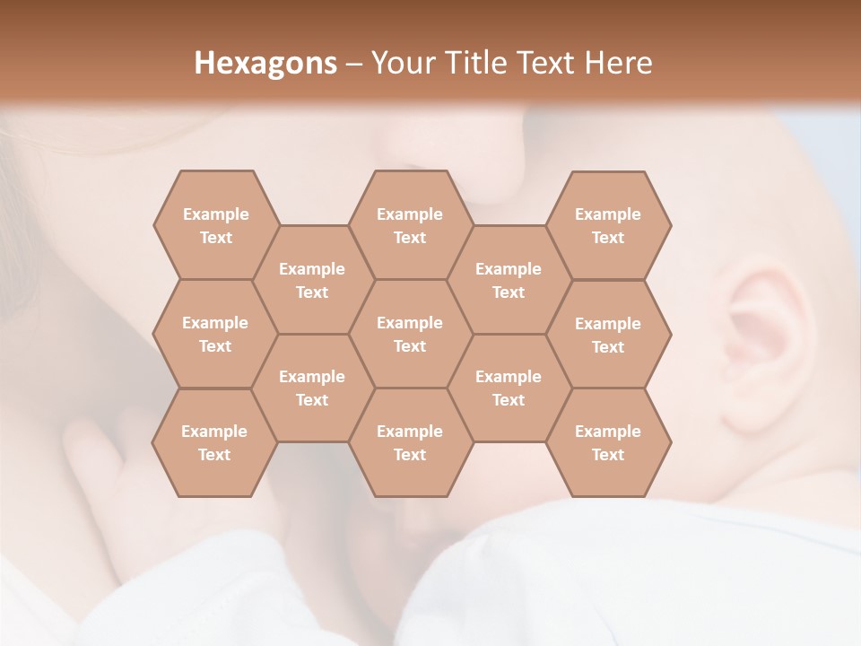 Beautiful Baby Of Three Months Old In His Mothers Hands. PowerPoint Template