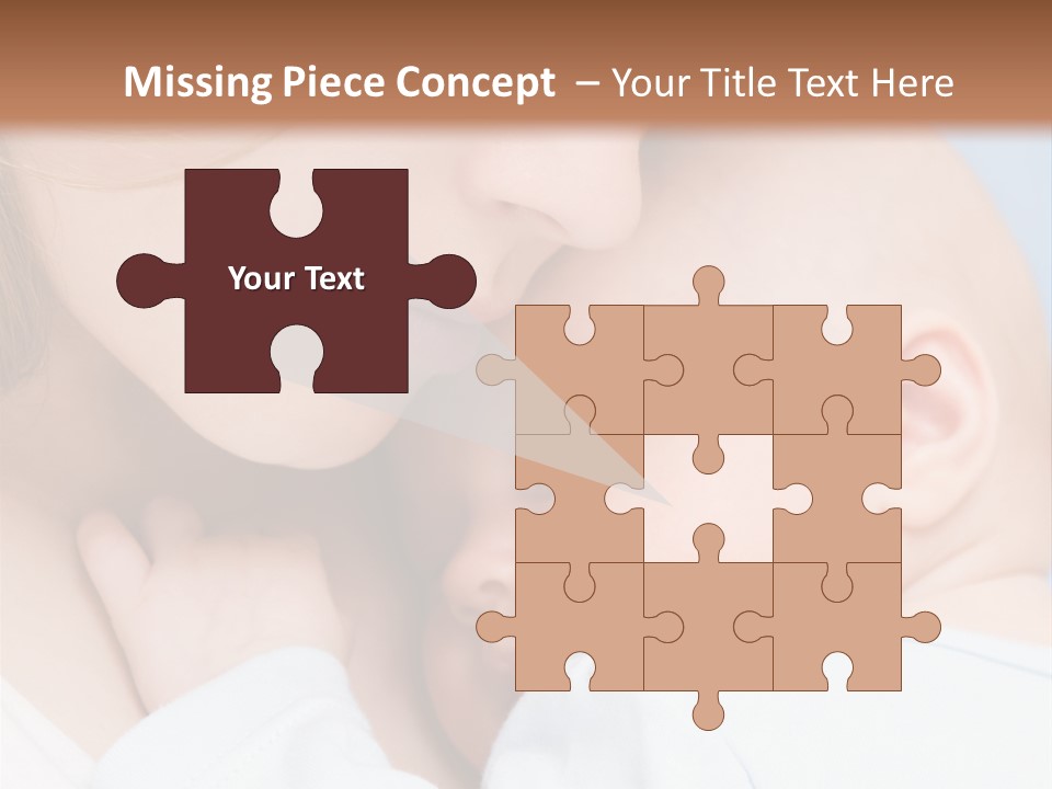 Beautiful Baby Of Three Months Old In His Mothers Hands. PowerPoint Template