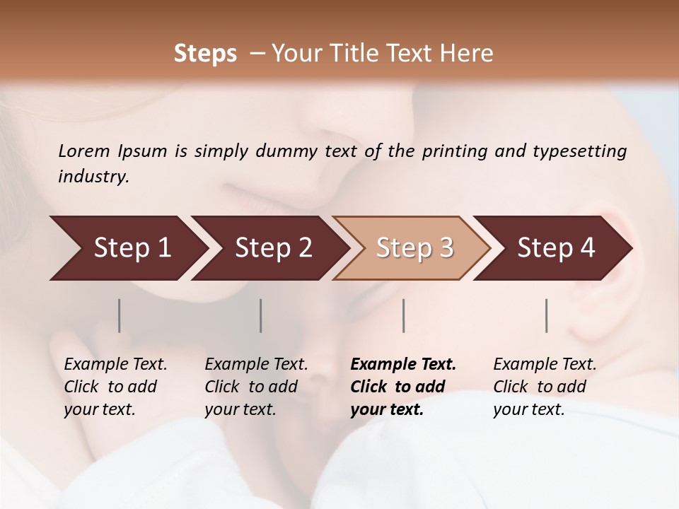 Beautiful Baby Of Three Months Old In His Mothers Hands. PowerPoint Template