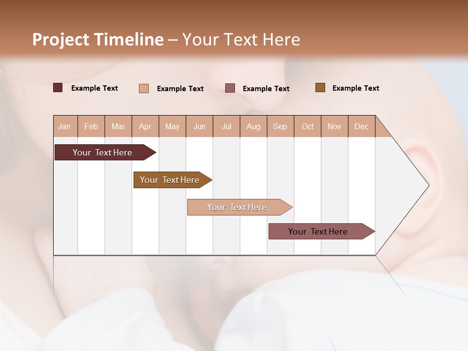 Beautiful Baby Of Three Months Old In His Mothers Hands. PowerPoint Template