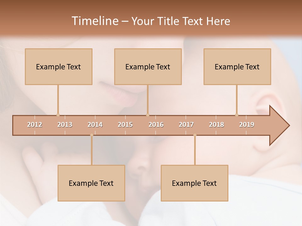Beautiful Baby Of Three Months Old In His Mothers Hands. PowerPoint Template