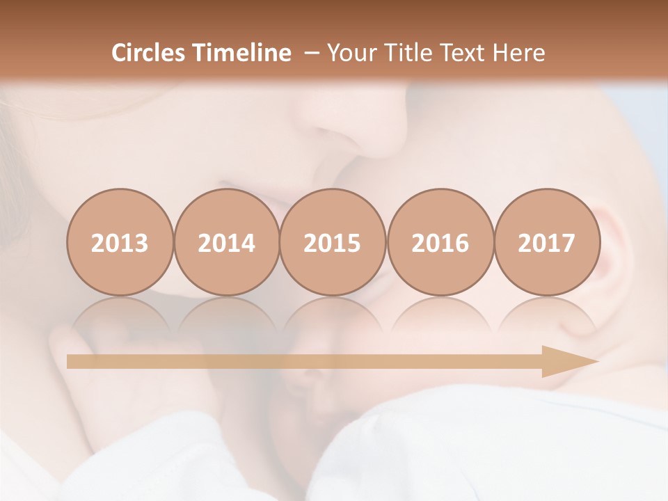 Beautiful Baby Of Three Months Old In His Mothers Hands. PowerPoint Template