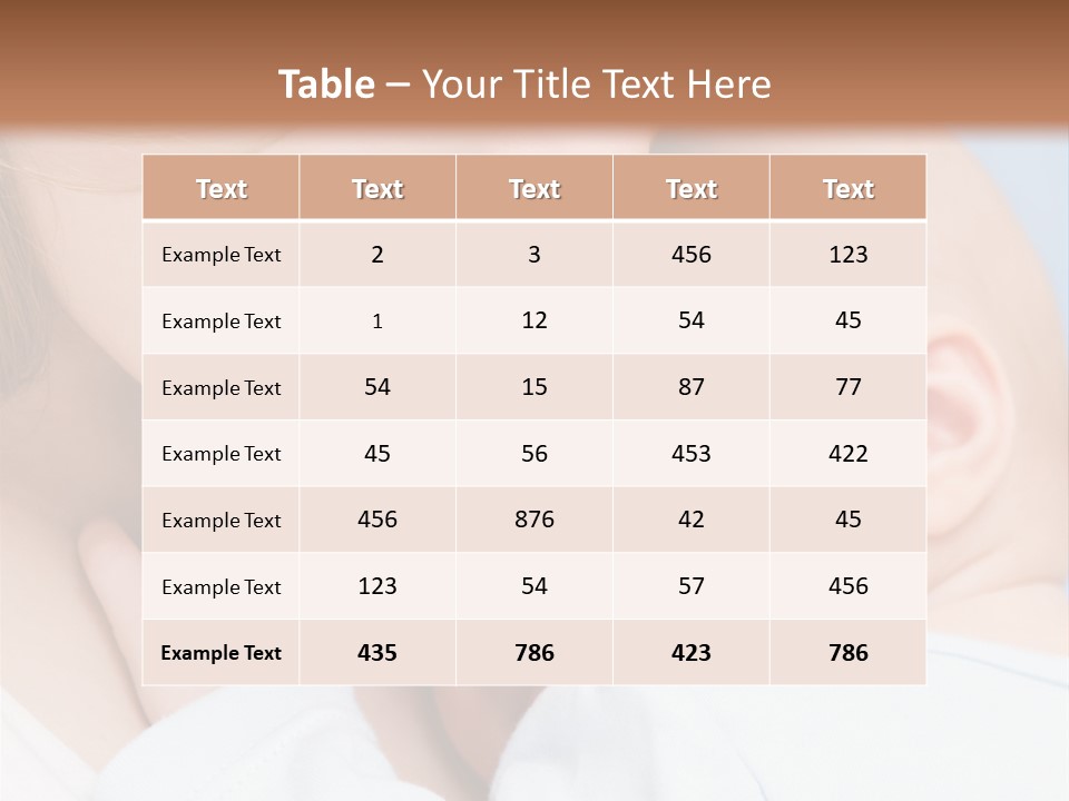 Beautiful Baby Of Three Months Old In His Mothers Hands. PowerPoint Template