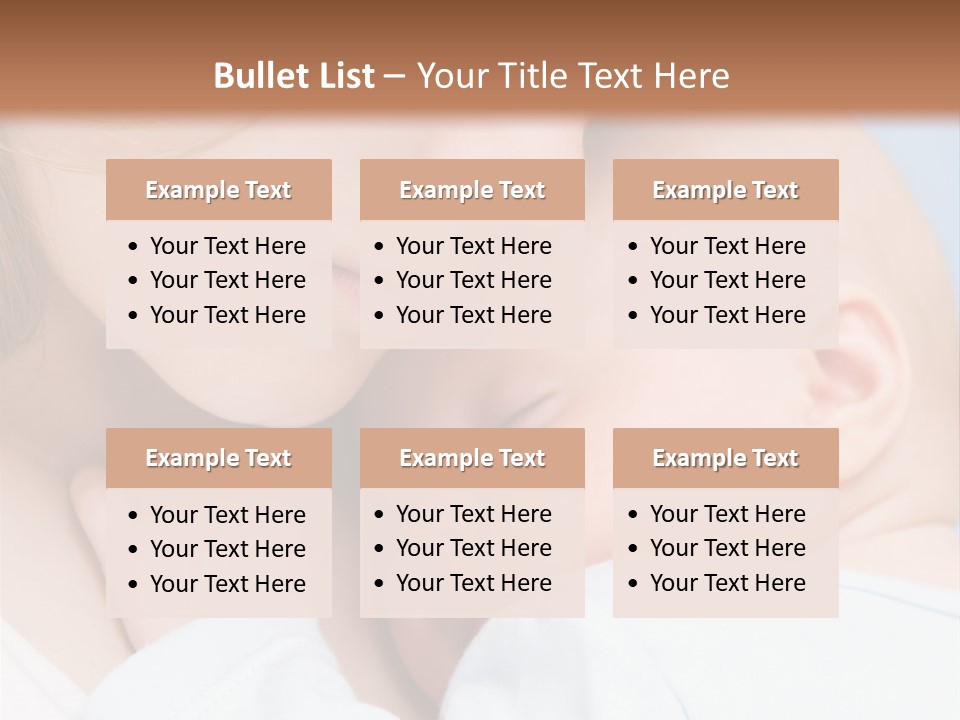 Beautiful Baby Of Three Months Old In His Mothers Hands. PowerPoint Template