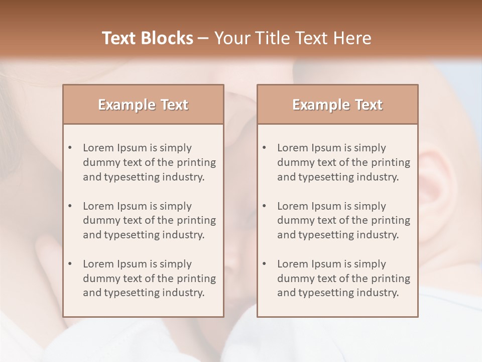 Beautiful Baby Of Three Months Old In His Mothers Hands. PowerPoint Template