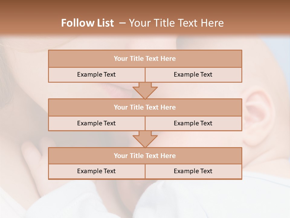 Beautiful Baby Of Three Months Old In His Mothers Hands. PowerPoint Template