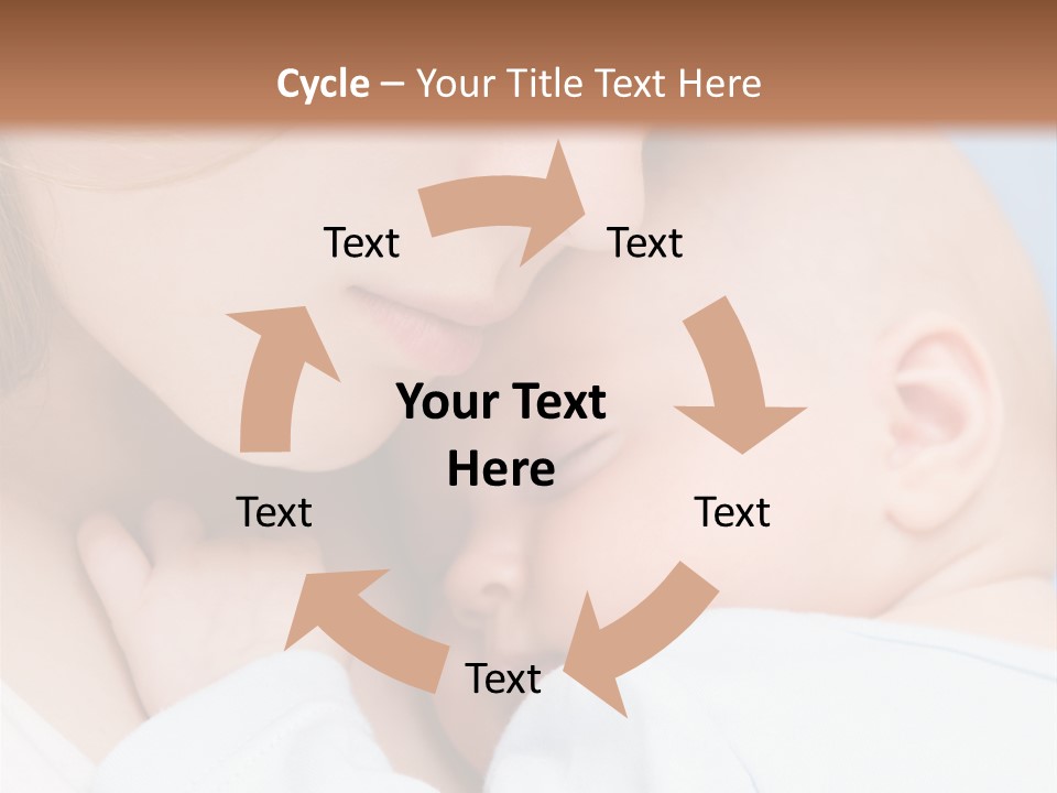 Beautiful Baby Of Three Months Old In His Mothers Hands. PowerPoint Template