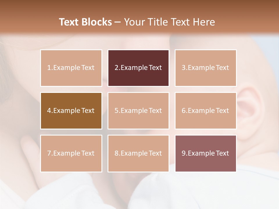 Beautiful Baby Of Three Months Old In His Mothers Hands. PowerPoint Template