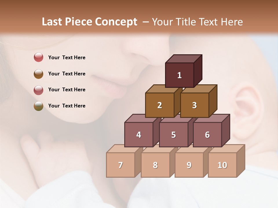 Beautiful Baby Of Three Months Old In His Mothers Hands. PowerPoint Template