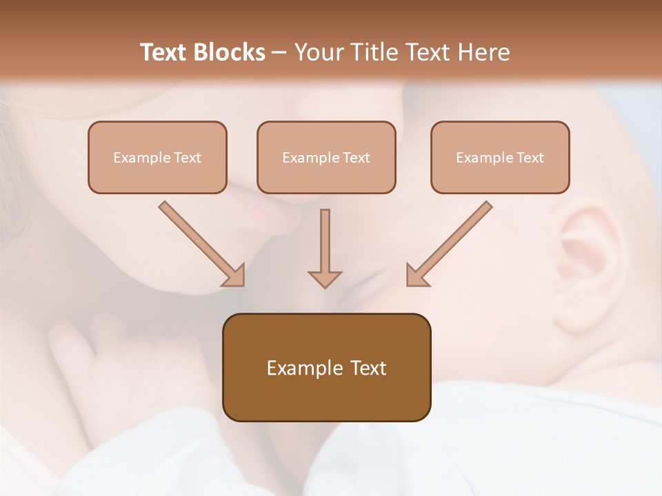 Beautiful Baby Of Three Months Old In His Mothers Hands. PowerPoint Template