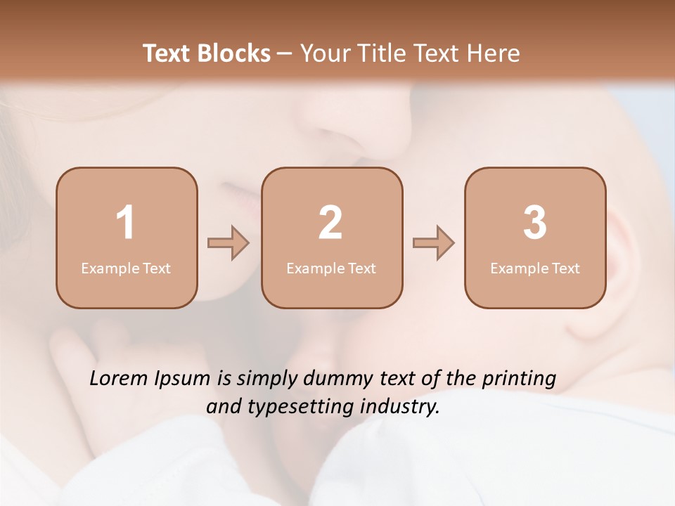 Beautiful Baby Of Three Months Old In His Mothers Hands. PowerPoint Template