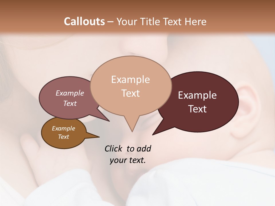 Beautiful Baby Of Three Months Old In His Mothers Hands. PowerPoint Template