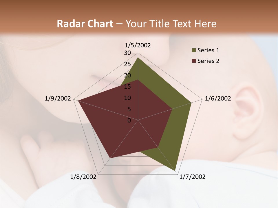 Beautiful Baby Of Three Months Old In His Mothers Hands. PowerPoint Template