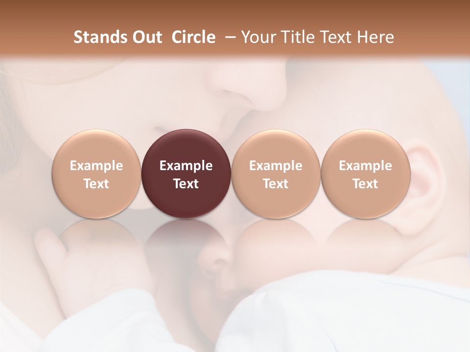 Beautiful Baby Of Three Months Old In His Mothers Hands. PowerPoint Template