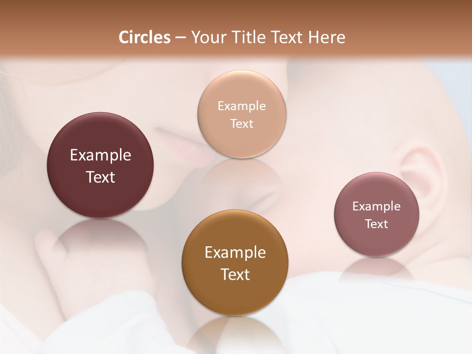 Beautiful Baby Of Three Months Old In His Mothers Hands. PowerPoint Template