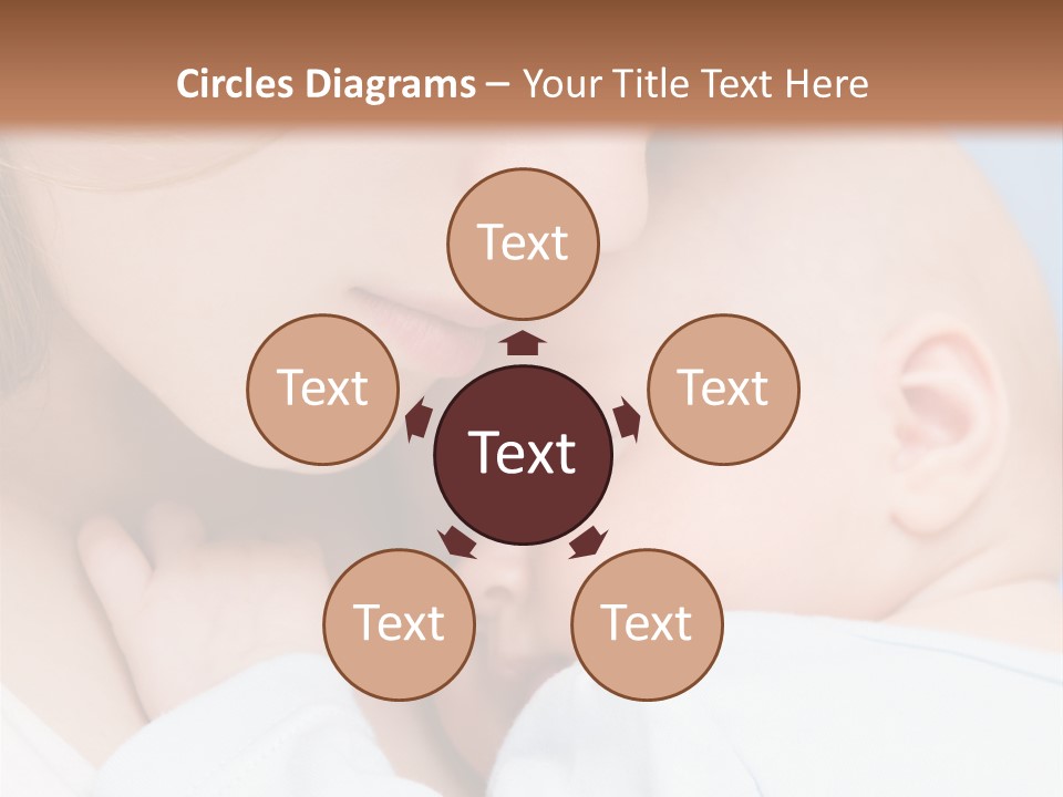 Beautiful Baby Of Three Months Old In His Mothers Hands. PowerPoint Template