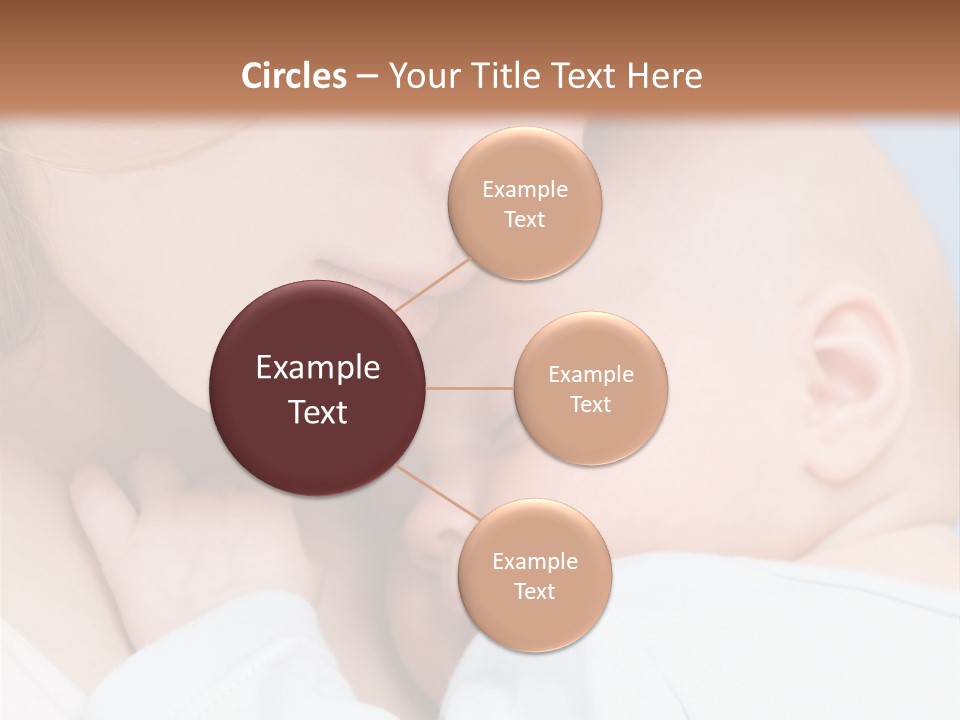 Beautiful Baby Of Three Months Old In His Mothers Hands. PowerPoint Template