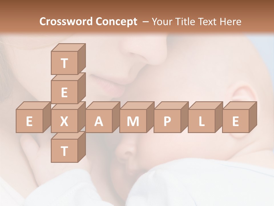 Beautiful Baby Of Three Months Old In His Mothers Hands. PowerPoint Template