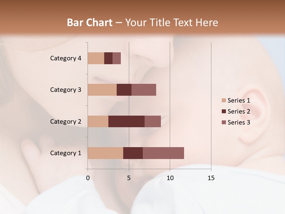Beautiful Baby Of Three Months Old In His Mothers Hands. PowerPoint Template