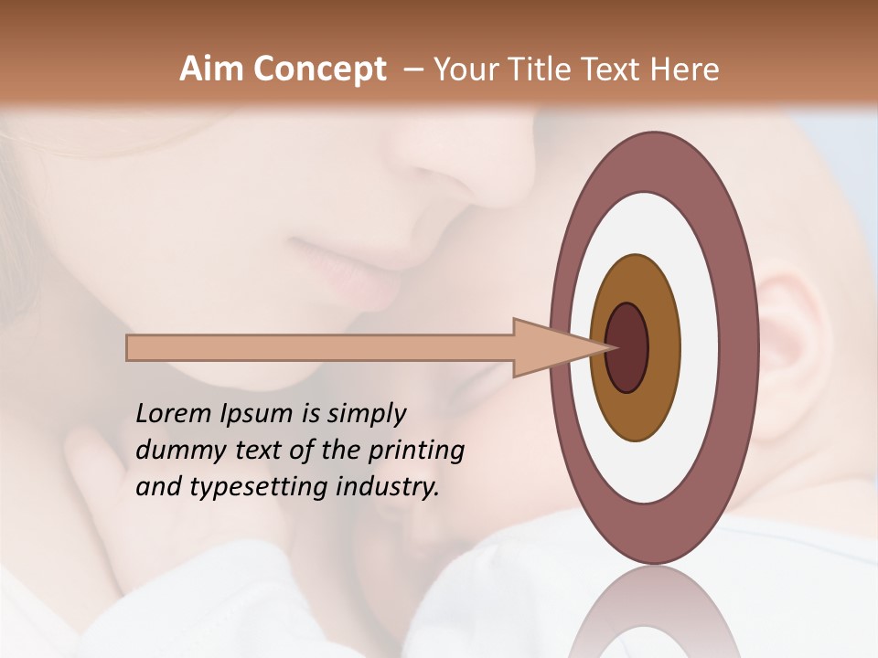 Beautiful Baby Of Three Months Old In His Mothers Hands. PowerPoint Template