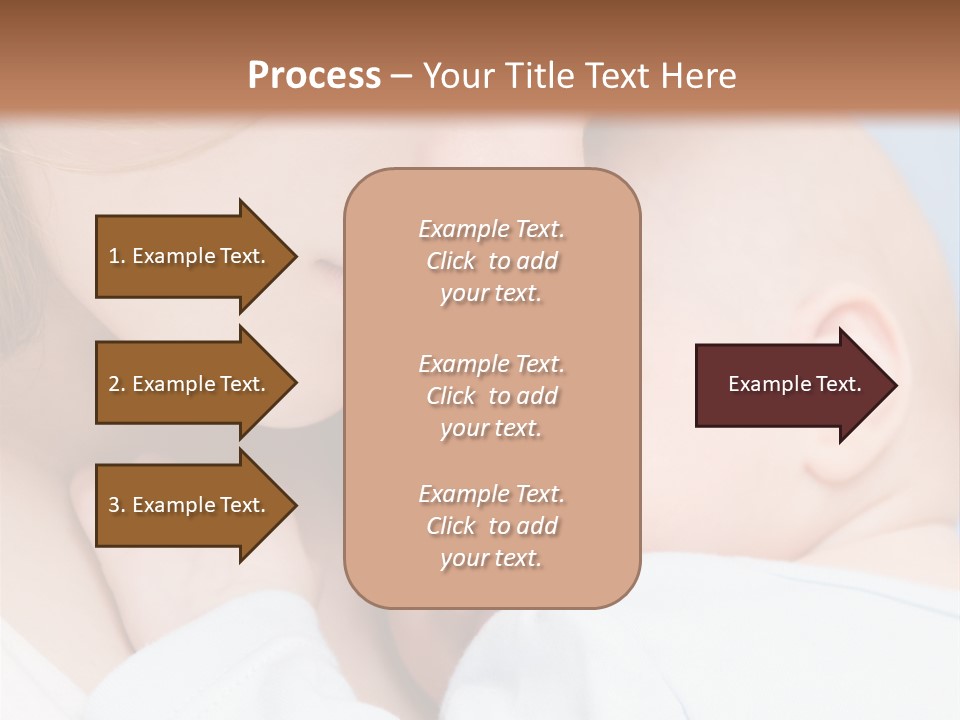 Beautiful Baby Of Three Months Old In His Mothers Hands. PowerPoint Template